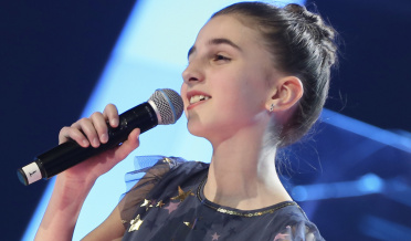 Mariam will represent Georgia in Yerevan - here she is singing into a microphone